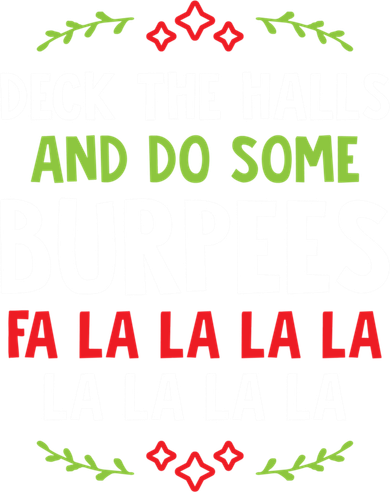 Deck The Halls And Do Some Burpees V1 (Christmas Gym Workout) Classic Button