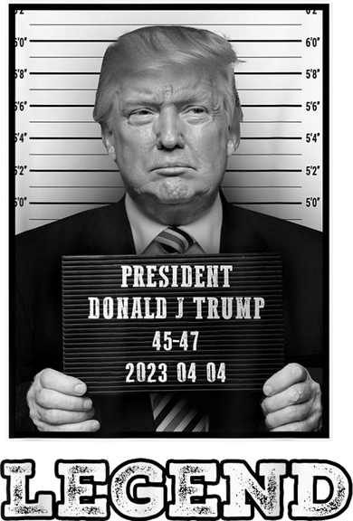Trump 2024 Mugshot President Legend Magnet