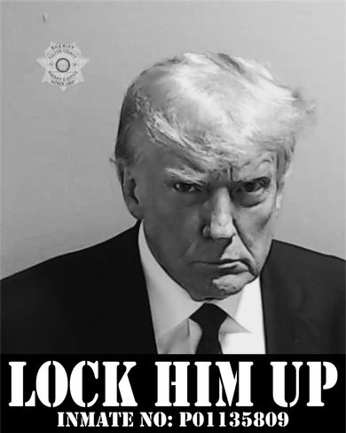 Donald Trump Lock Him Up Inmate Mugshot Kids Hoodie