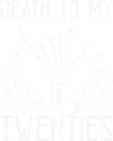 Death To My Twenties 30th Birthday 30 Yr Old Floral Skeleton Bucket Hat