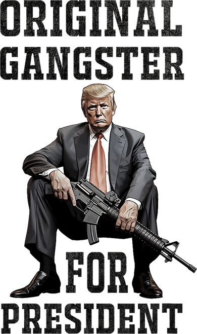 Donald Trump Mugshot Original Gangster For President 2024 Long Sleeve Shirt