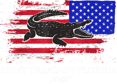 Dont Tread On Florida Governor Flag Alligator DeSantis 2021 Coaster