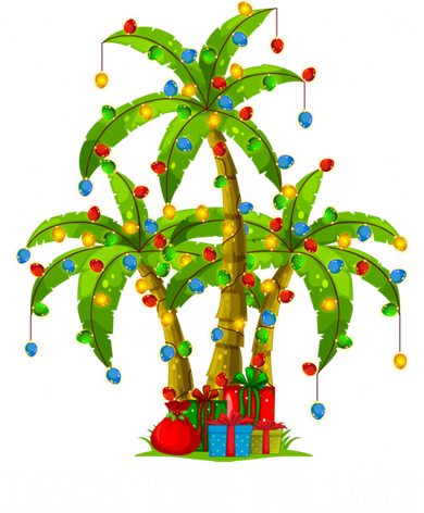 Deck The Palms Hawaiian Xmas Lighting Palm Tree Christmas Cute Gift Hat