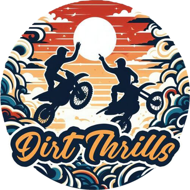 Dirt Thrills Retro Sunset Motocross Women's Long Sleeve Shirt