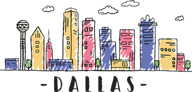 Dallas Texas Skyline Vintage Dallas Tx Button