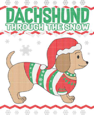 Dachshund Through The Snow Ugly Christmas Toddler Long Sleeve