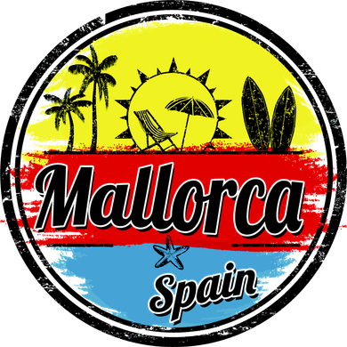 Mallorca Spain Retro Circle Women's Tank Top