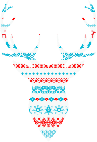 Ugly Christmas Pattern Deer Polo
