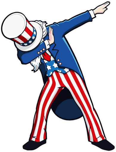 Dabbing Uncle Sam 4th of July Independence Day Backpack
