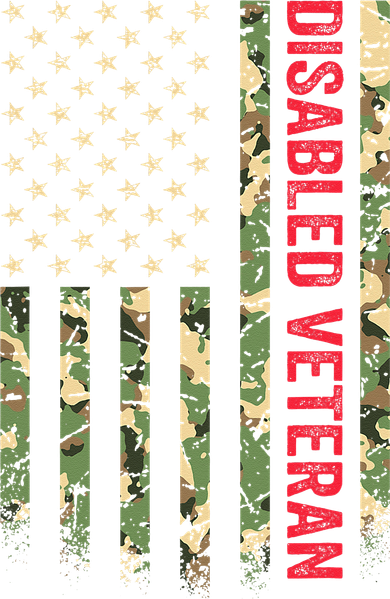 Disabled Veteran American Flag Camouflage Camo Patriotic Vet Tote Bag