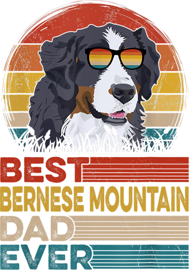 Dog Vintage Best Bernese Mountain Dad Ever Fathers Day Dad Cool Gift Mousepad