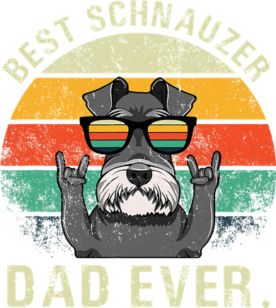 Dog Vintage Best Schnauzer Dad Ever Fathers Day Tank Top
