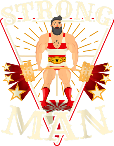 Deadlift Vintage Circus Strongman Costume Ceramic Ornament
