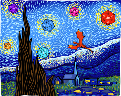 Dungeons Van Gogh Starry Night D20 Dragons Toddler T-Shirt