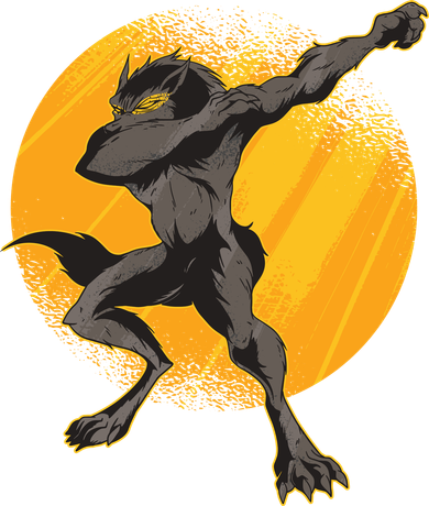 Dabbing Werewolf Golf Towel