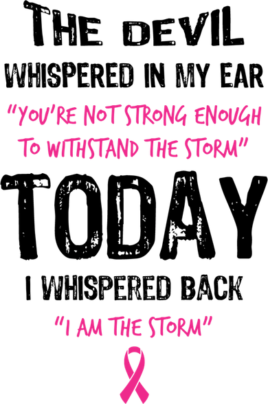 I Am The Storm Breast Cancer Quote Kids Sweatshirt