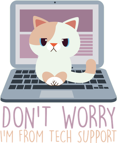 Don't Worry I'm From Tech Support Computer Cat Women's Tank Top