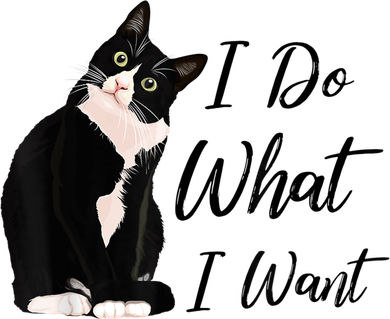 Do What I Want Tuxedo Cat Mom Cute Funny Graphic TShirt Doddie Hoodie