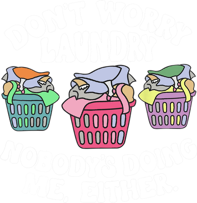 Don't Worry Laundry Nobody's Doing Me Either Funny Ornament