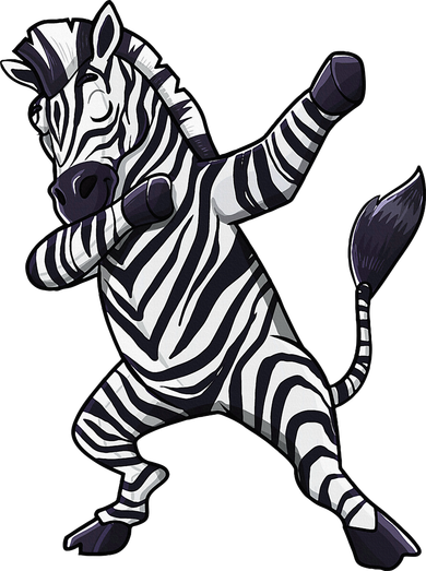 Dabbing Zebra African Zookeeper Animal Lover Women's Long Sleeve Shirt