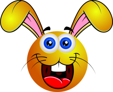 Easter Bunny Simley Emoji Baby Bodysuit