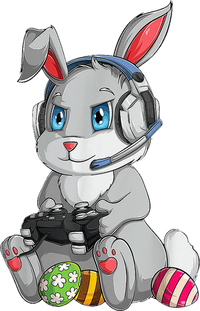 Easter Bunny Gamer Baby Bodysuit