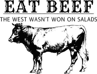 Eat Beef The West Wasn't Won on Salads Funny Beef Cow Women's T-Shirt