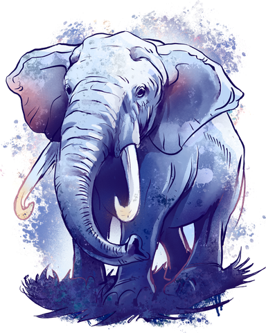 Elephant Colorful Art Kids Sweatshirt