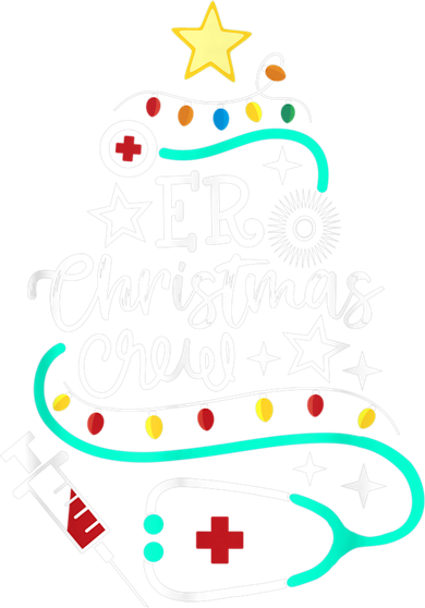 ER Christmas Crew Emergency Room Nurse ER Techs Secretary Women's T-Shirt