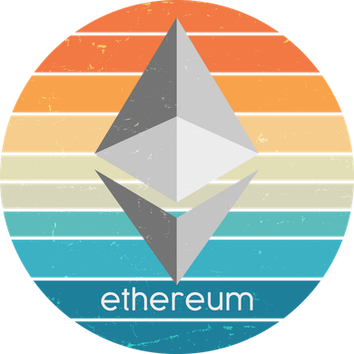 Ethereum Crypto Currency Vintage Colors  Doggie Tank