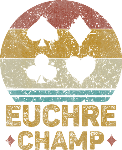 Euchre Champ Funny Vintage Euchre Board Game Women's Long Sleeve Shirt