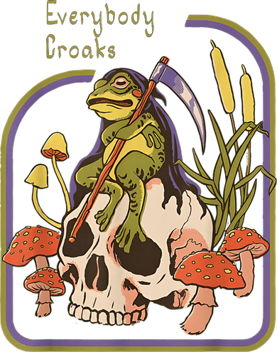 Everybody Croaks Frog Skull Mushroom - Everybody croaks Kids Sweatshirt