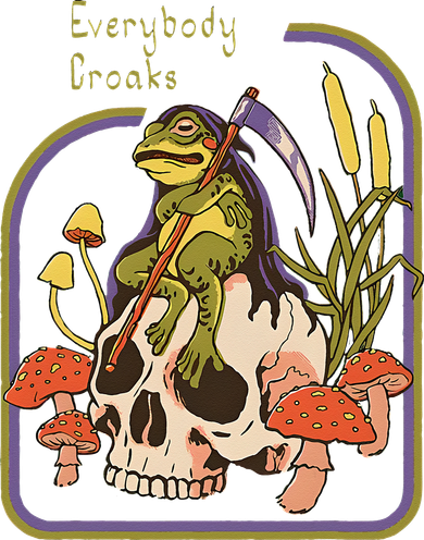Everybody Croaks Frog Skull Mushroom Everybody croaks Kids Sweatshirt