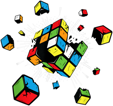 Exploding Cube Speed Cubing Puzzle Master Kids T-Shirt