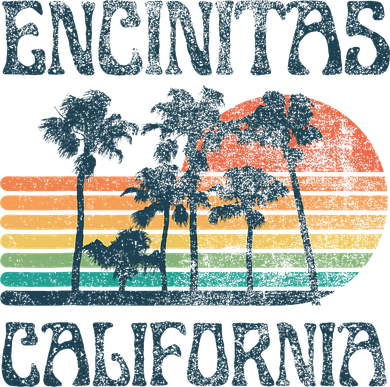 Encinitas California Summer Vacation Vintage Bucket Hat