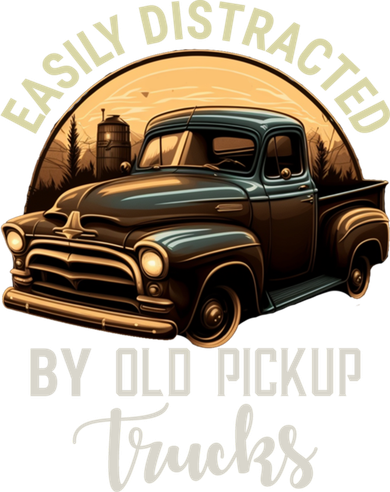 Easily Distracted By Old Pickup Trucks Classic Cars Lover Gift Doggie Tank