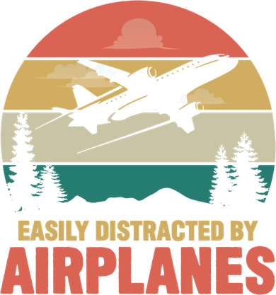 Easily Distracted By Airplanes Retro Airplane Funny Pilot Gift Doggie Tank