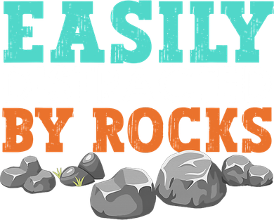 Easily Distracted By Rocks Humor Sweatshirt