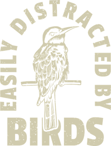 Easily Distracted By Birds Bird Cage Vintage Distress Women's T-Shirt