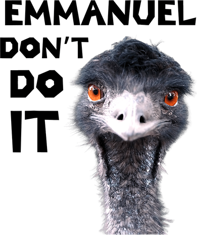 Emmanuel Don't Do It Viral Emu Baby Bodysuit