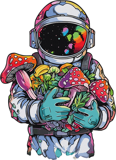 Edm Dj Festival Outfit & Women Trippy Astronaut Art Edm Mushroom Psychedelic Rave, Women's Hoodie
