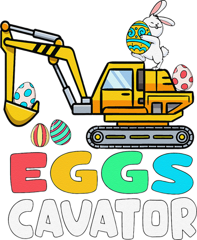EggsCavator Easter Bunny Excavator Easter Backpack