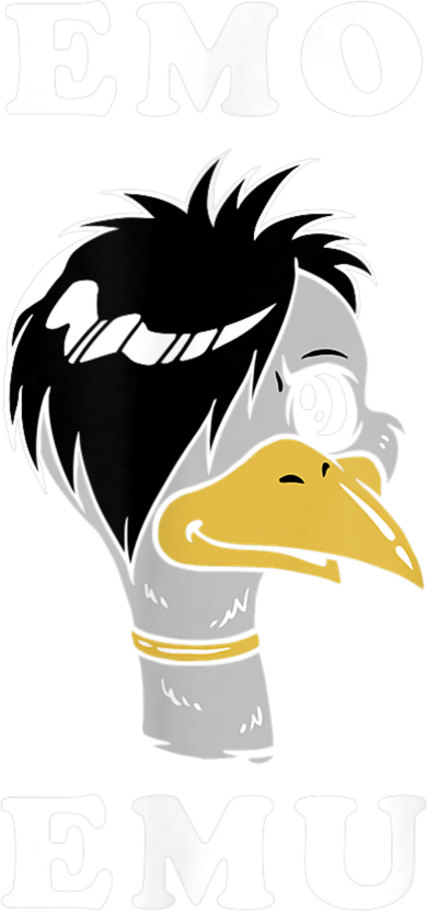 Emo Emu Funny Metal Goth Emu Bird Doggie Tank