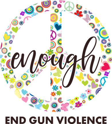 Enough End Gun Violence Peace Sign Magnet