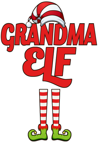 Christmas Grandma Elf Button
