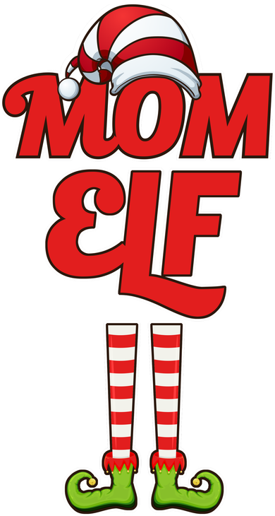 Christmas Mom Elf Hooded Wearable Blanket
