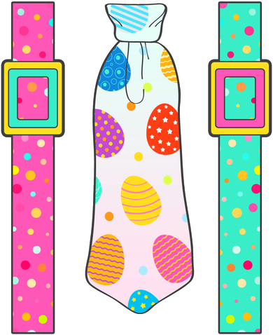 Easter Egg Tie & Suspenders Doggie Tank