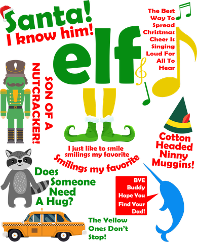 Funny Elf Santa Knows Him Christmas Women's T-Shirt