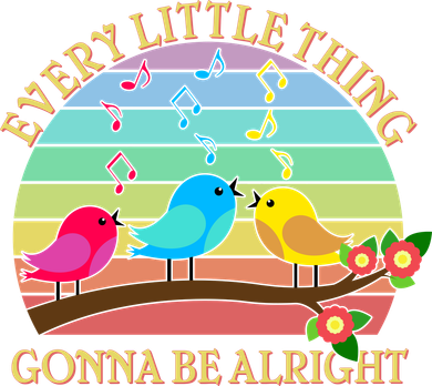  Vintage Every Little Thing Is Gonna Be Alright Birds Women's Sweatshirt