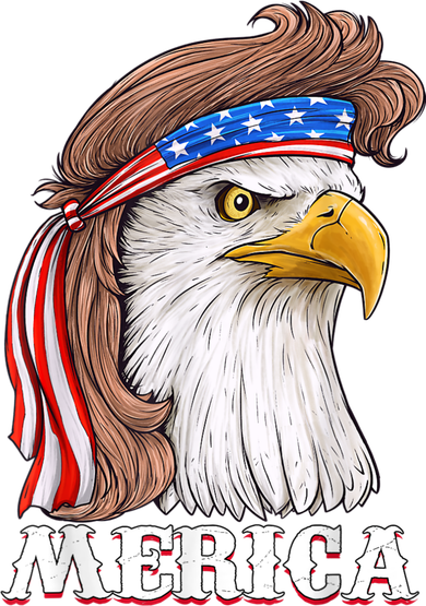 Eagle Mullet 4th Of July USA American Flag Merica Toddler Hoodie